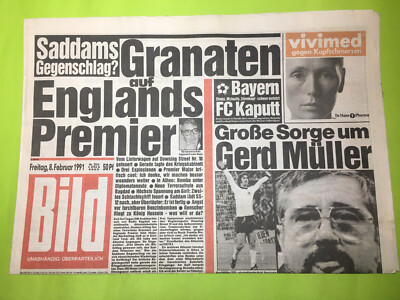 Bild Zeitung, 08 February 1991, Bild Zeitung, 08.02.1991, Gerd Müller