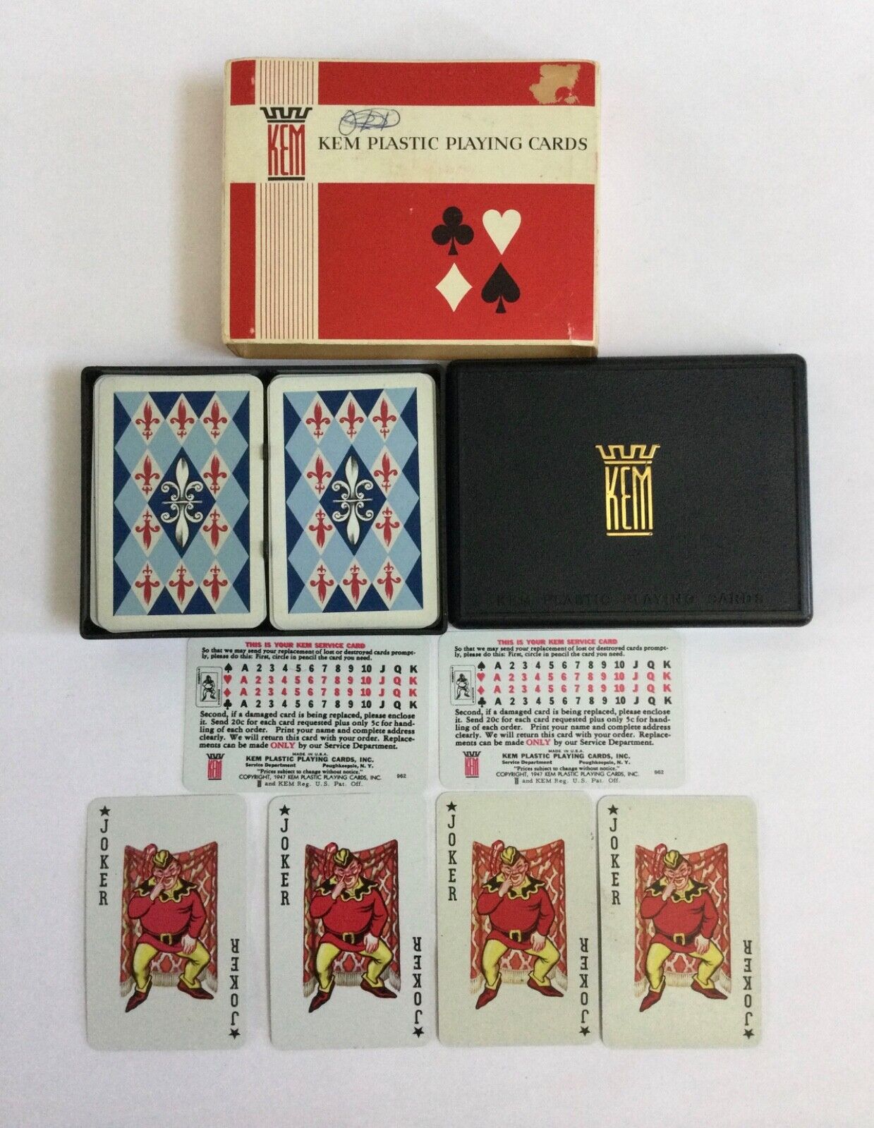 2 Vintage 1947 Forcolar Playing Cards Complete Two Decks