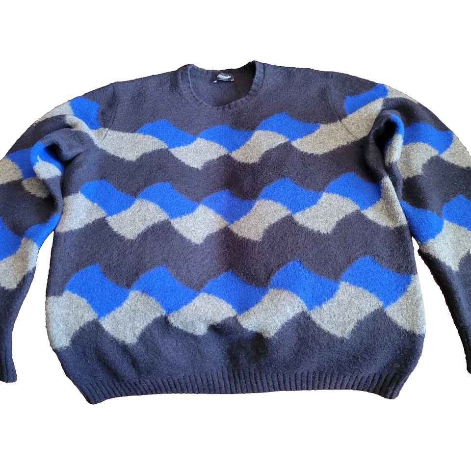 Suéter Drumohr 100% Lana de Cordero Estampado Cuello Redondo 52 M/L Italia $595 Foto 2 de 4