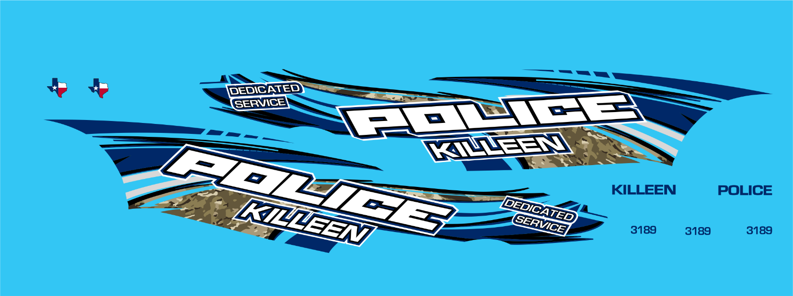 1/43 Killeen Texas Police Department 2020 Graphics Waterslide Decals eBay