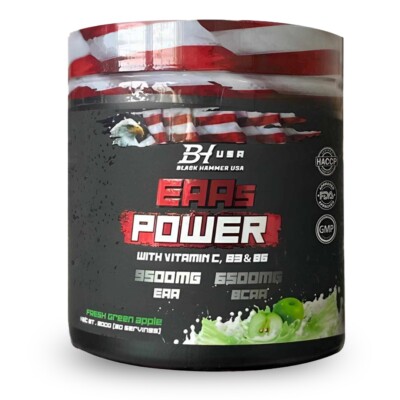 EAAs Power 300g Grüner Apfel   Essential Aminos & Recovery | Black Hammer USA
