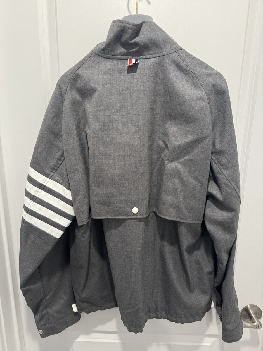 Thom Browne Mens Double-Zip Raglan Jacket Size 1 (Small) NWT