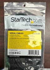StarTech 2m Black DB9 RS232 Serial Null Modem Cable F/F