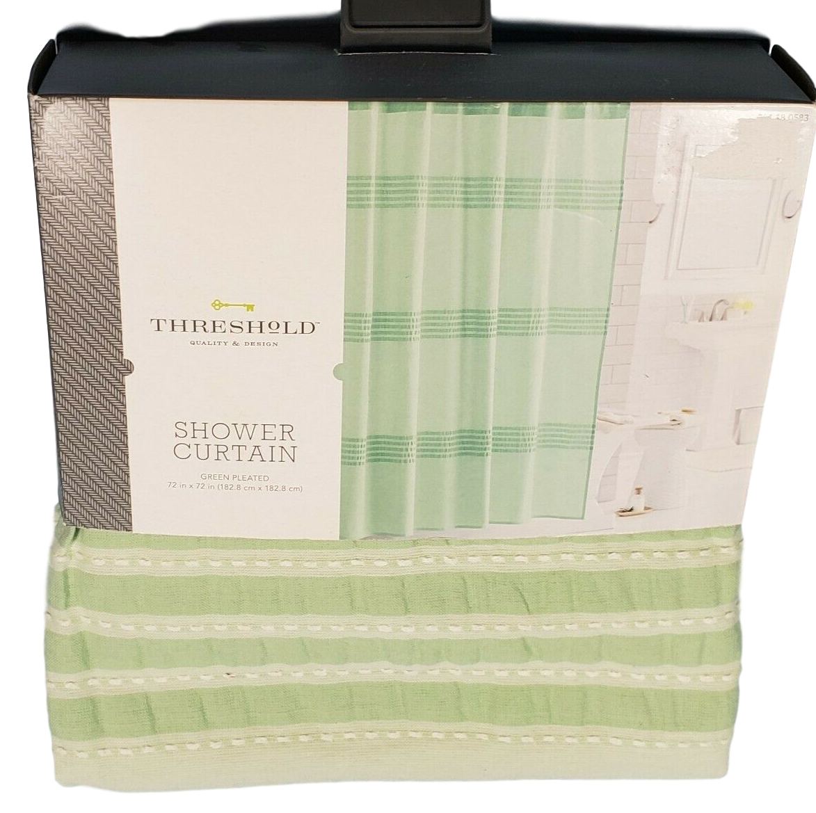 Threshold Seersucker Green Pleated Shower Curtain (Cotton 72 x 72) NEW eBay