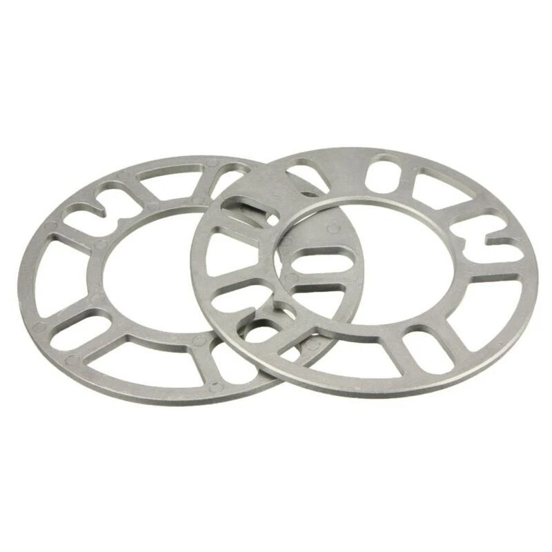 4X Silver Alloy Aluminum Car Auto Wheel Spacers Adaptor Shims Plate 4/5 Stud 5MM - Image 3 of 4