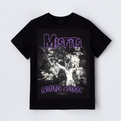 NEW! Unisex Misfits 'Wolfs Blood' T-Shirt - Classic Black Punk Rock Band  Tee | eBay