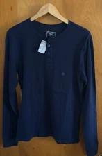 Thermal Henley Shirt Mens Small Rue21 Navy