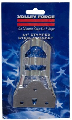 NEW Valley Forge SB2-1 Stamped Steel Silver Flag Pole Bracket 6445829