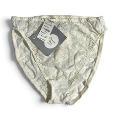 Christian Dior Panties Vintage Bridal Floral Lace second skin Sheer Brief 4560 L
