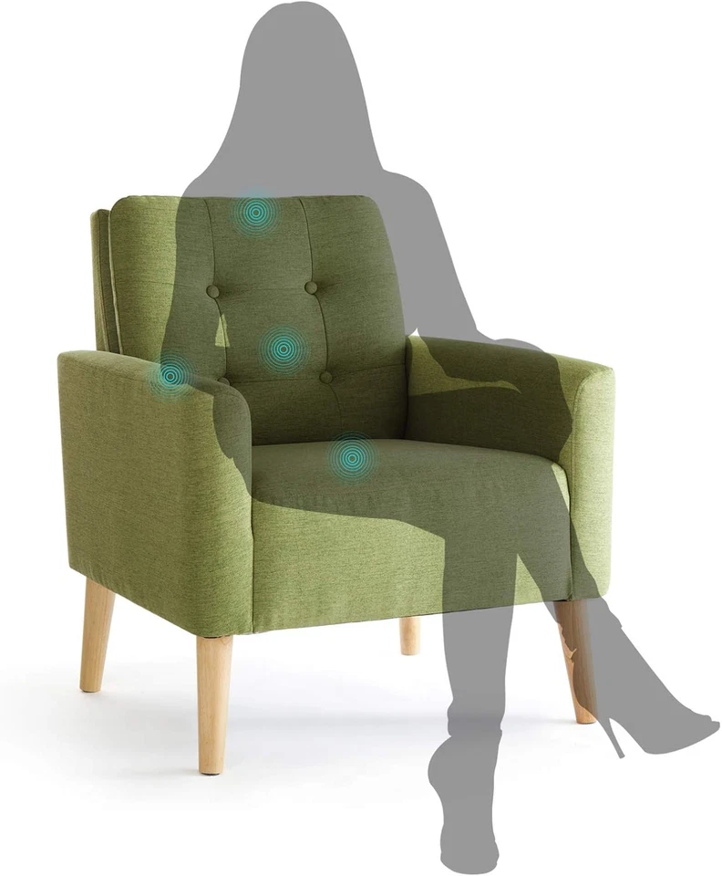 Poltrona, Legno, Verde, Armchair - Immagine 4 di 4