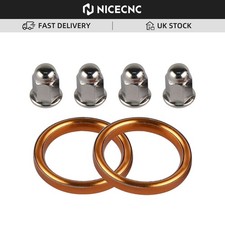 For Honda Rebel 250 Nighthawk 250 2x Exhaust Muffler Pipe Gaskets 4x Nuts Set