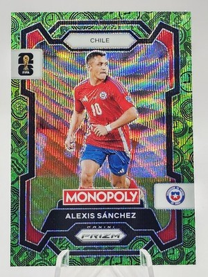 2026 Panini Prizm Monopoly FIFA World Cup Alexis Sanchez #85 Green