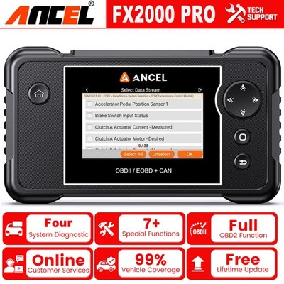 ANCEL FX2000 PRO OBD2 Scanner ABS SRS Engine AT Code Reader Car Diagnostic Tool