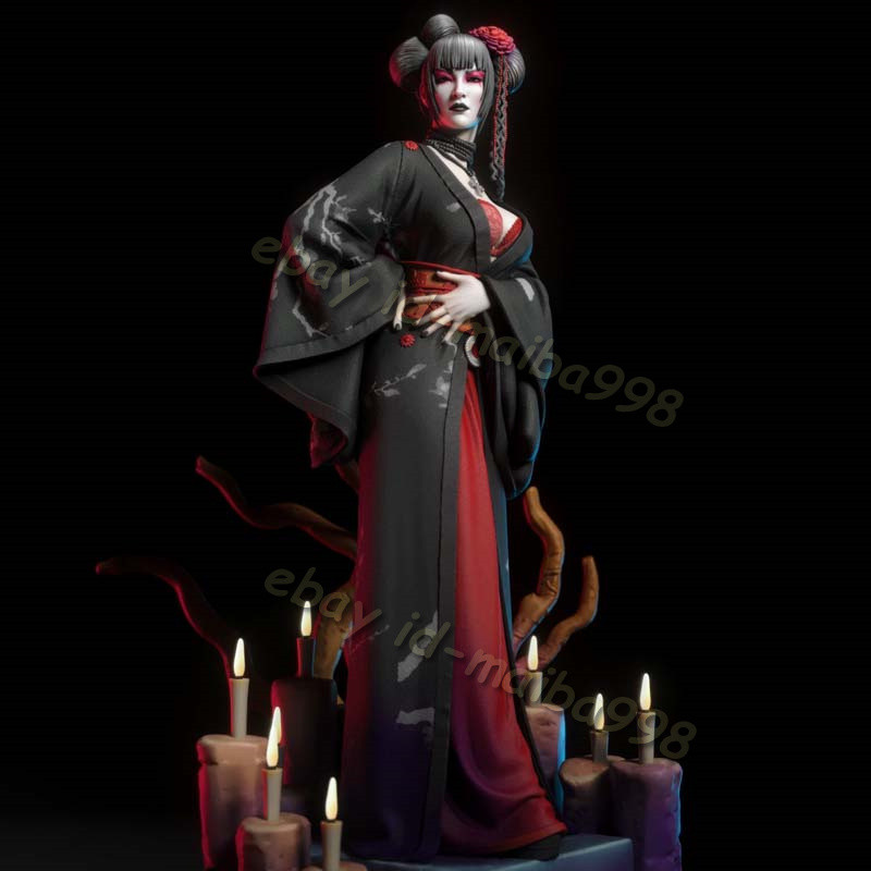 Hikari goth geisha 3D Print Garage Kit Figure Model Kit Unpainted
