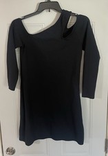 Abercrombie And Fitch Black Cutout Mini Dress Large Asymmetrical Minimalist