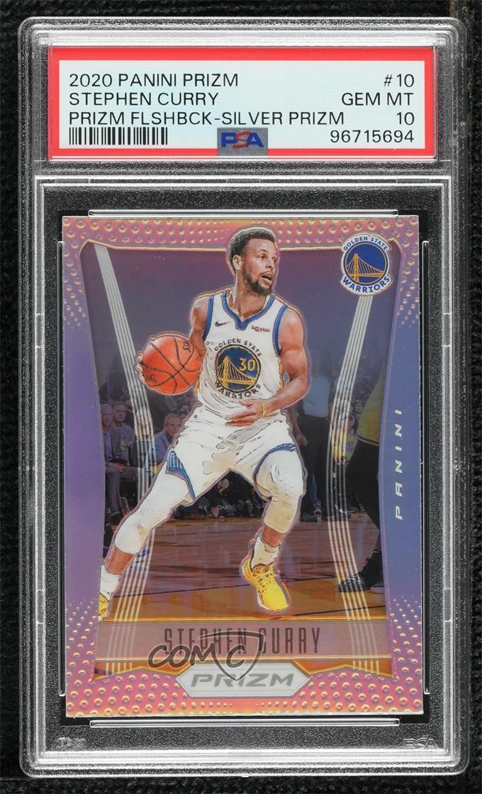 2020-21 Panini Prizm Flashback Silver Stephen Curry #10 PSA 10 GEM MT uk2