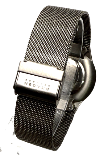SKAGEN 533LTTM TITANIUM CHARCOAL LUMINOUS DIAL DATE MESH BAND MEN'S WATCH - Picture 7 of 16