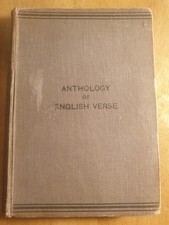 Anthology of English Verse  University Tutorial Press 1909 With 1912 London Map