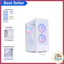 High Airflow ATX PC Case White Mesh Front Pan...