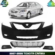 Front Bumper Cover Paintable & Lower Grille Kit For 2007-2009 Toyota Camry