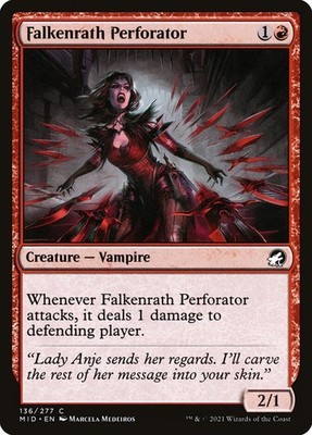 Falkenrath Perforator Foil (136) Innistrad: Midnight Hunt MID MTG Magic