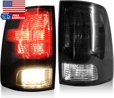 Pair Smoked Tail Lights W/Bulbs for 2009-2018 Dodge Ram 1500/2500/3500,2019-2024