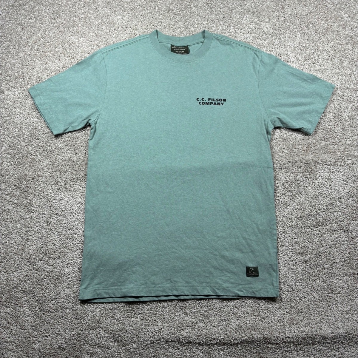 Filson Ducks Unlimited Graphic T-Shirt Mens Medium Sage Green 