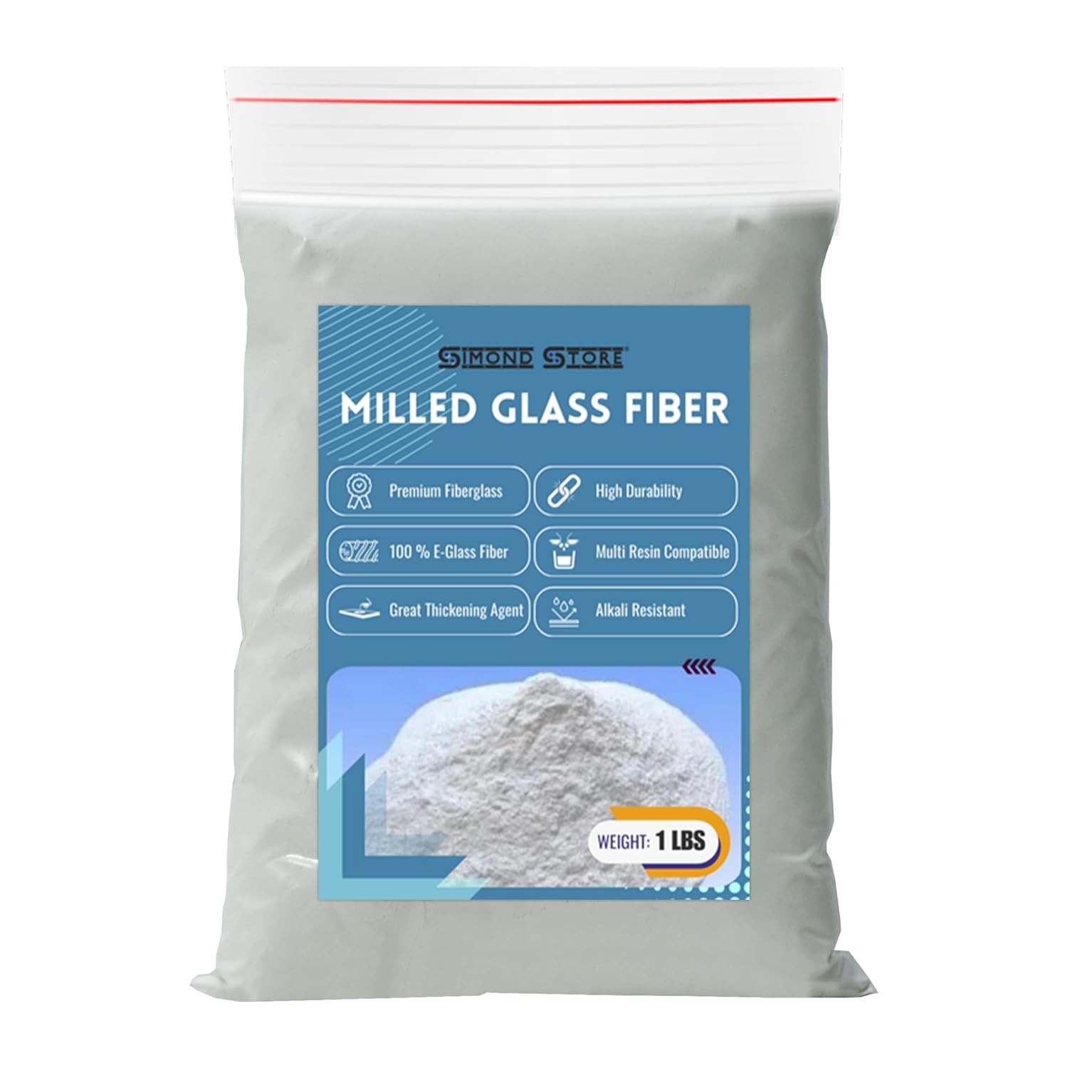 1 LB Milled Fiberglass Epoxy Thickener & Resin Filler for Stronger Bonds