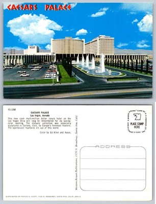 Vintage Caesars Palace Las Vegas Nevada Mirro-Krome Postcard 1960s