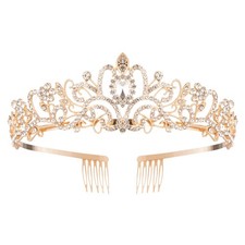 Gold Crystal Crowns Tiara for Women, Girls Elegant 1Pcs, Crown 1PCS