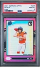 2024 Panini Donruss Optic Bo Nix (RC) Rated Rookie Pink Prizm #209 PSA Mint 8