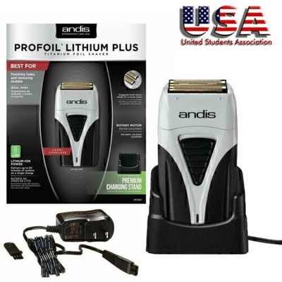 Andis #17200 Profoil Lithium Plus Titanium Foil Shaver Cordless & Charging Stand