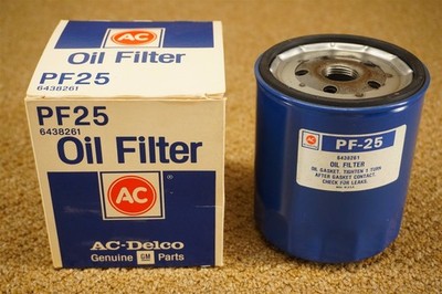  NOS Vintage AC Delco GM Oil Filter PF25 6438261 Corvette Camaro Chevelle Nova