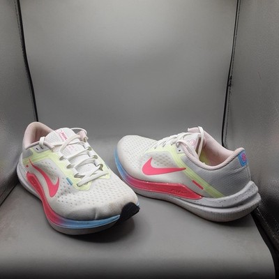 Nike Winflo 10 Shoes Sneakers Womens Size 8.5 White Pink Running FZ3973-100