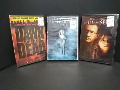 Dawn Of The Dead Poltergeist 1 & 2 & Hide And Seek Horror DVD Lot New Sealed