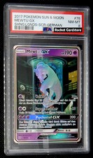Pokemon Mewtu GX secret-rare Mewtwo Deutsch 78/73 Shining Legends PSA 8 NM-Mint