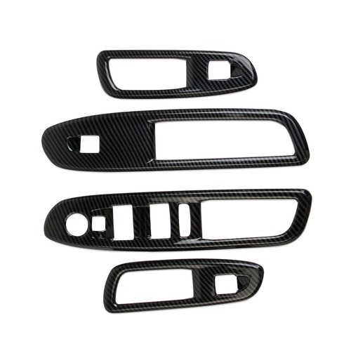 Fibra de carbono para Jeep Avenger 2023+ interruptor de ventana marco elevador botón cubierta decoración - Imagen 4 de 4