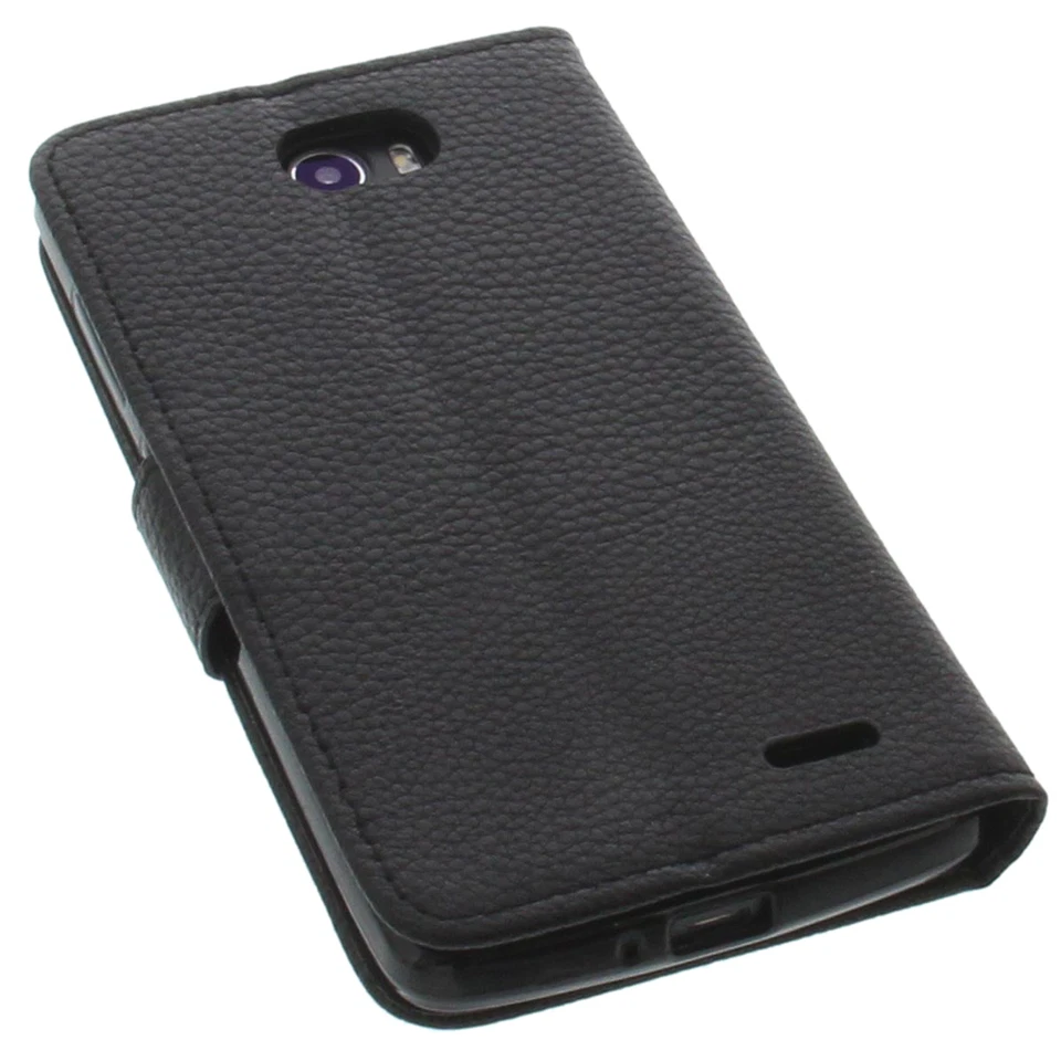 Tasche für TP-Link Neffos C5 Book-Style Schutz Hülle Handytasche Buch Schwarz - Bild 4 von 4