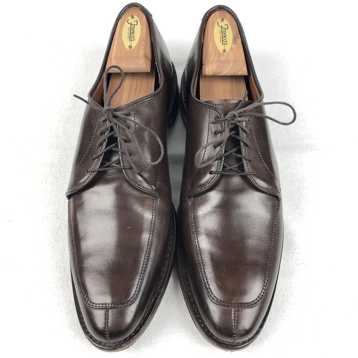 Allen Edmonds Delray Split-Toe Derby Shoes Brown Calfskin Leather Mens 12 D 1248 7 Delray Brown Leather Split Toe Derby Lace-Up Shoes main image 2