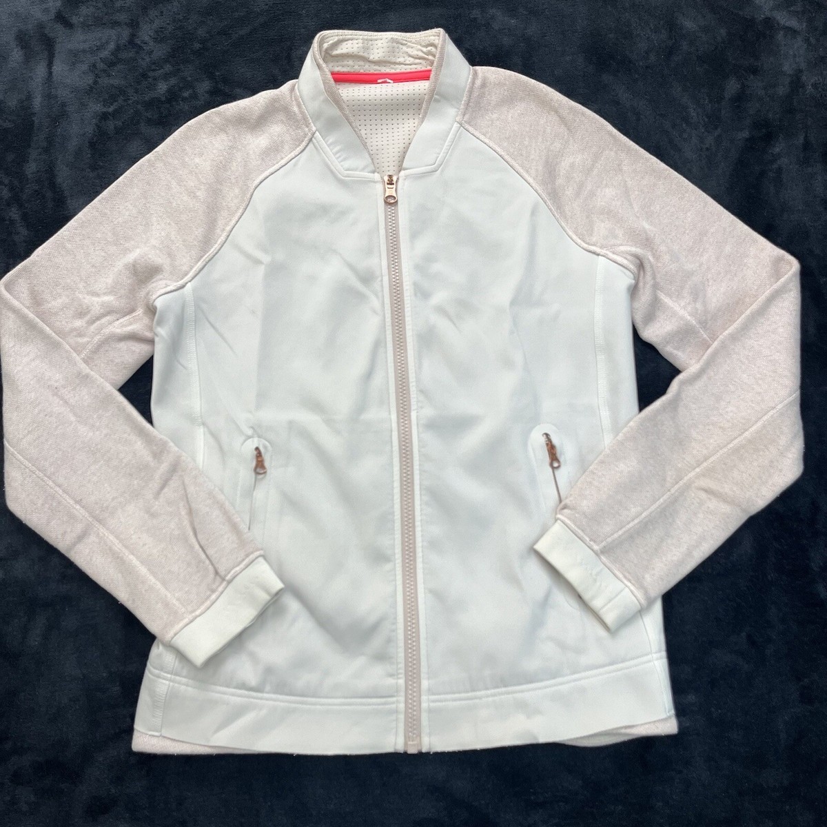 Lululemon Var-City Jacket Off White / Pink Size 4 | eBay