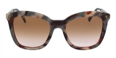 Gucci GG0217S 004 Violet Havana / Gold Pattern Gradient Sunglasses Sonnenbrille