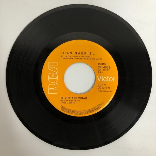 JUAN GABRIEL - TE VOY A OLVIDAR - 1976 MEXICAN 7¨ SINGLE PS, LATIN POP - Imagen 3 de 4