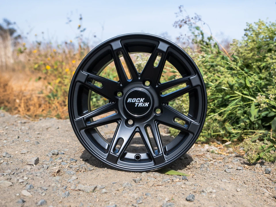 12" RockTrix RT103 12x7 4x156 ATV Wheels Rims, 4+3 offset, Includes 3/8"x24 Nuts - Image 4 of 4