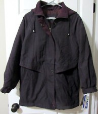 Nwt Ladies Plum Insulated Izzi Outerwear Coat W/ Hood Size M Msrp $130