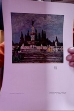 1909 orig.Litho Parole Antiche di Emma Ciardi + Villa d'Este + Pallavicini