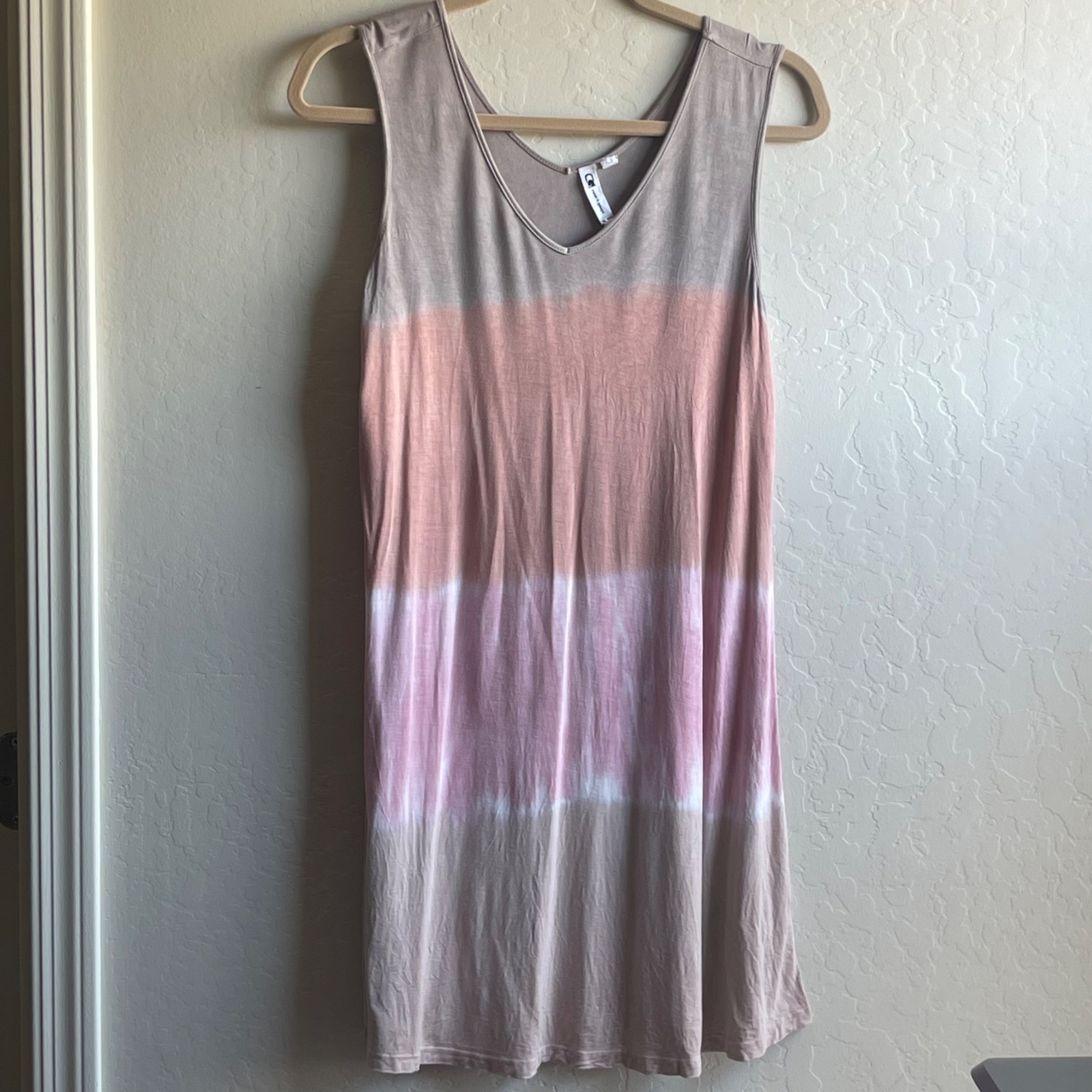Tie-Dye Dress Gray Pink Mini 