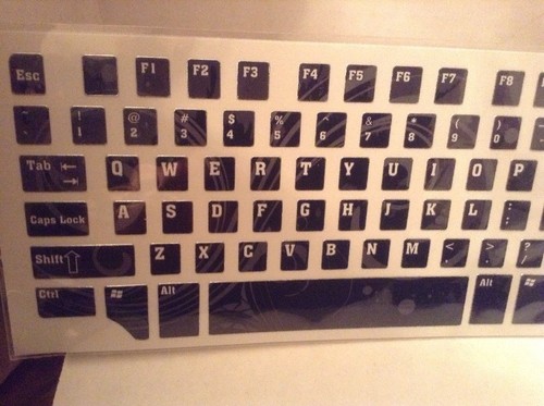 GANZ KEYBOARD STICKER ART FUN DECORATIVE REMOVABLE NEW UNOPENED -BLACK & GRAY AB - Picture 2 of 5