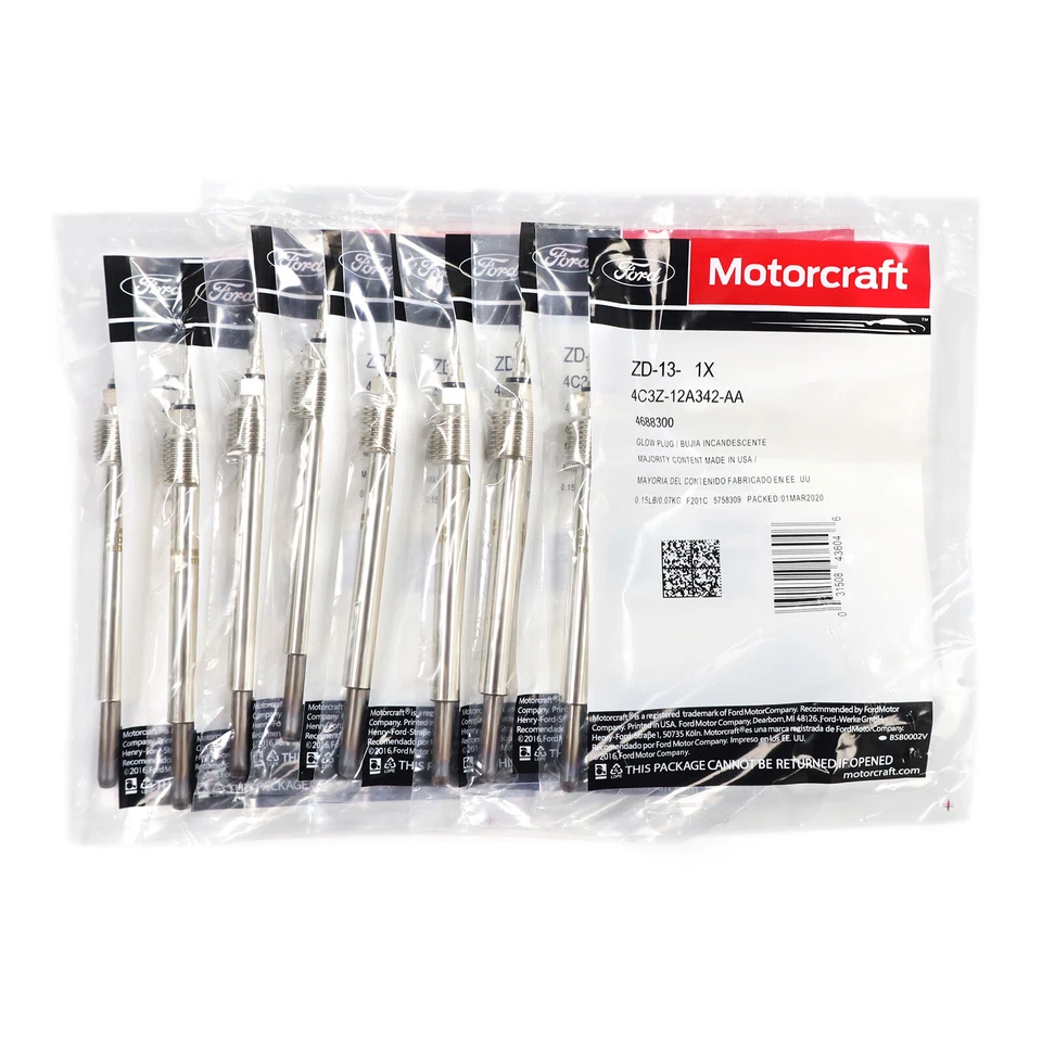 Kit de arnés de bujía incandescente genuino OEM ZD13 apto para 04-10 Ford F250 6,0 L Powerstroke NUEVO Foto 3 de 4