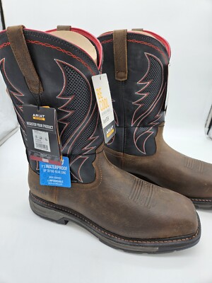 Ariat Men's WorkHog XT VentTEK H2O Carbon Toe Work Boots Size 15 EE Wide
