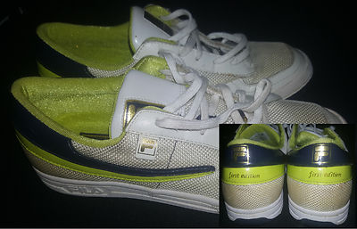 VTG FILA First Edition Sneaker Shoes Sz Mens Leather Canvas